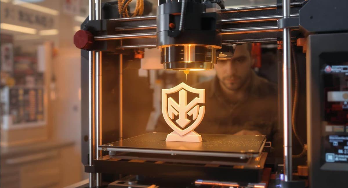 A physical object being 3D printed from an STL file generated by our SVG to STL converter
